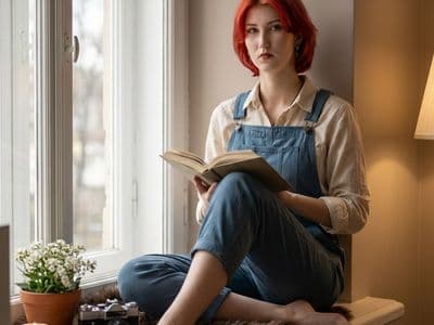 Портрет у окна с естественным светом по фото через нейросеть