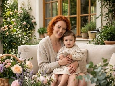 Портрет с мамой и ребенком с помощью нейросети — семейная фотосессия онлайн