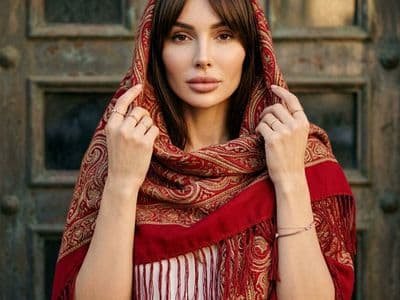 Портрет в платке по фото с помощью нейросети — женские образы и стили