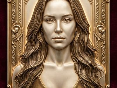 Портрет на золоте по фото с помощью нейросети — уникальный подарок