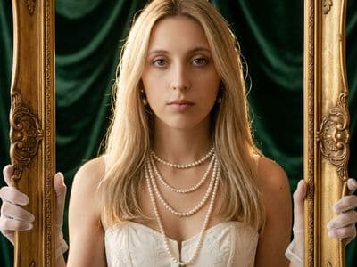 Портрет в белой рамке по фото с помощью нейросети для вашего интерьера