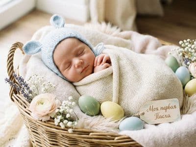 Фотосессия ребенка на Пасху