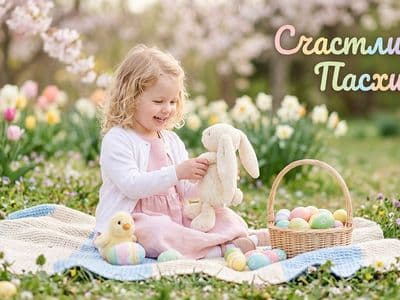 Нейрофотосессия на Пасху ребенка