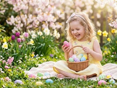 Пасхальная фотосессия ребенка