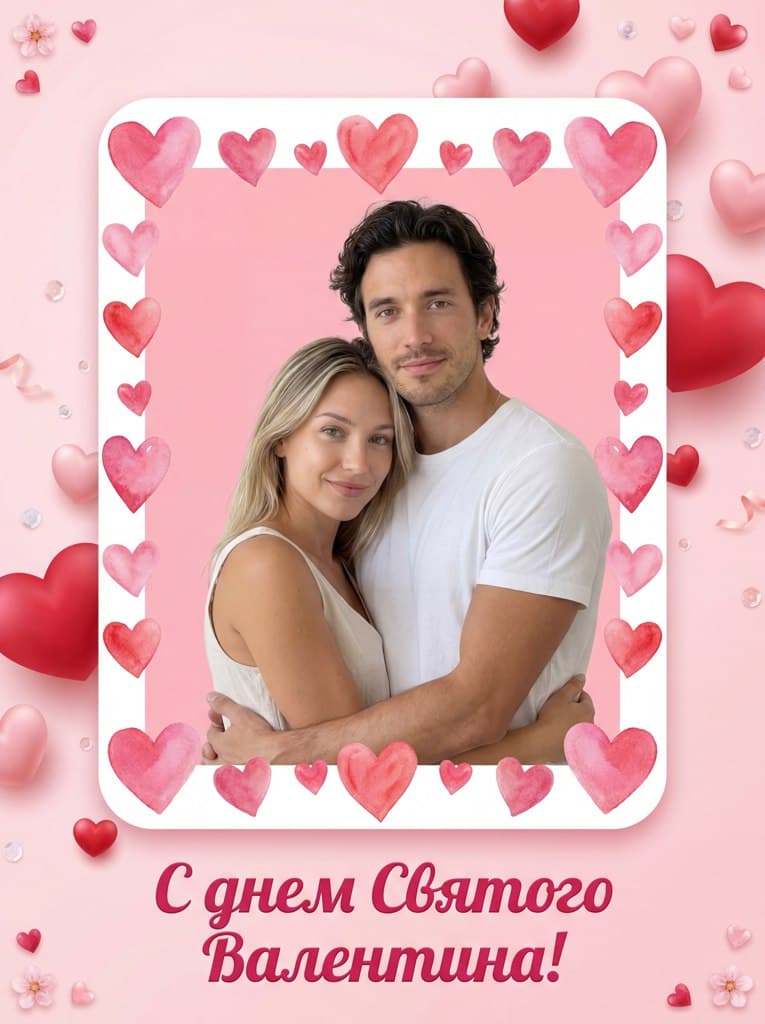 Ваша идеальная открытка на 14 февраля — создана нейросетью