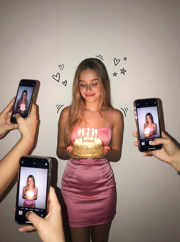 Фотосессия на день рождения в стиле нейросети