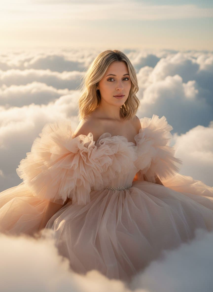 Фотосессия в облаках с помощью нейросети