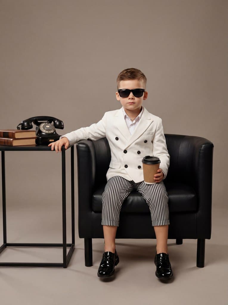 Создайте уникальную фотосессию для вашего ребенка в стильных костюмах