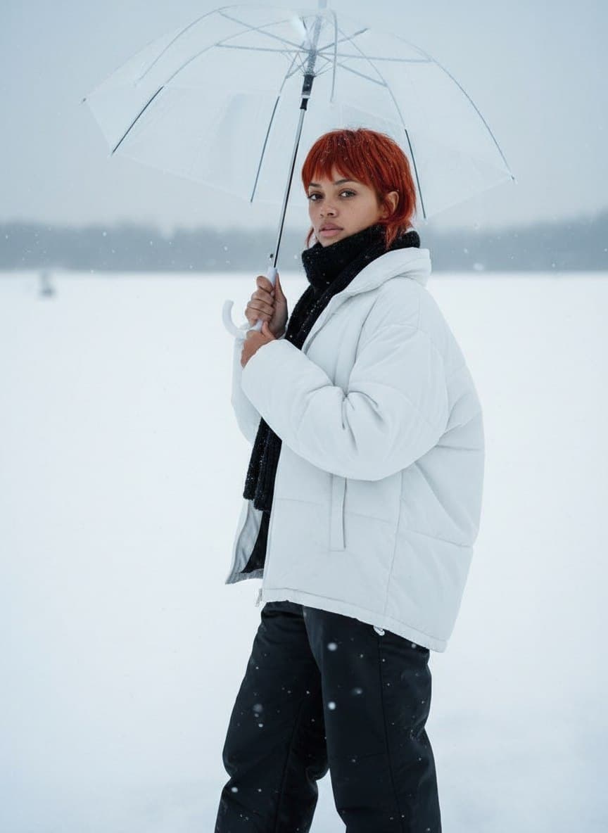 Зимние портреты в стиле нейросети