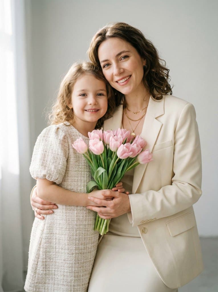 Фотосессия на 8 марта с дочкой: стильные идеи для мам и детей