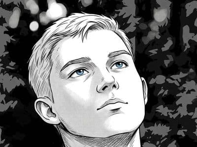 Черно-белые аниме фото лиц и портреты в мрачно ретро-детективном стиле с помощью нейросети