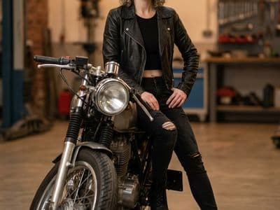 Сделать фото на фоне мотоцикла с помощью нейросети онлайн быстро и просто