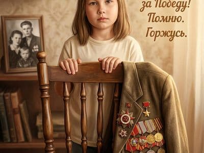 Открытка на 9 мая ветерану — создание с помощью нейросети
