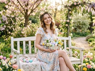 Идеи фотосессии на Пасху для девушки