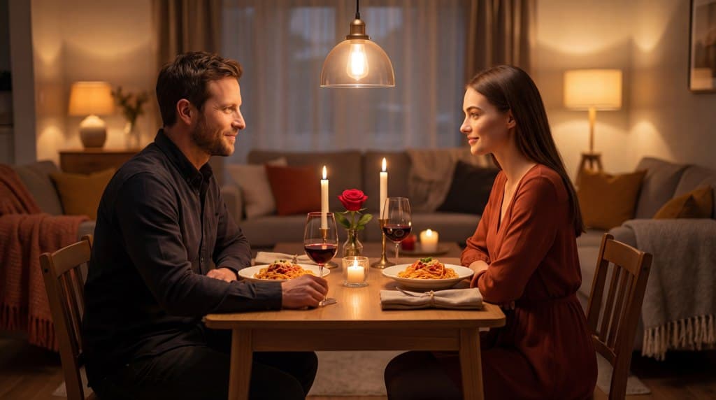 Нейро-ужин: ИИ фото романтического вечера для двоих дома