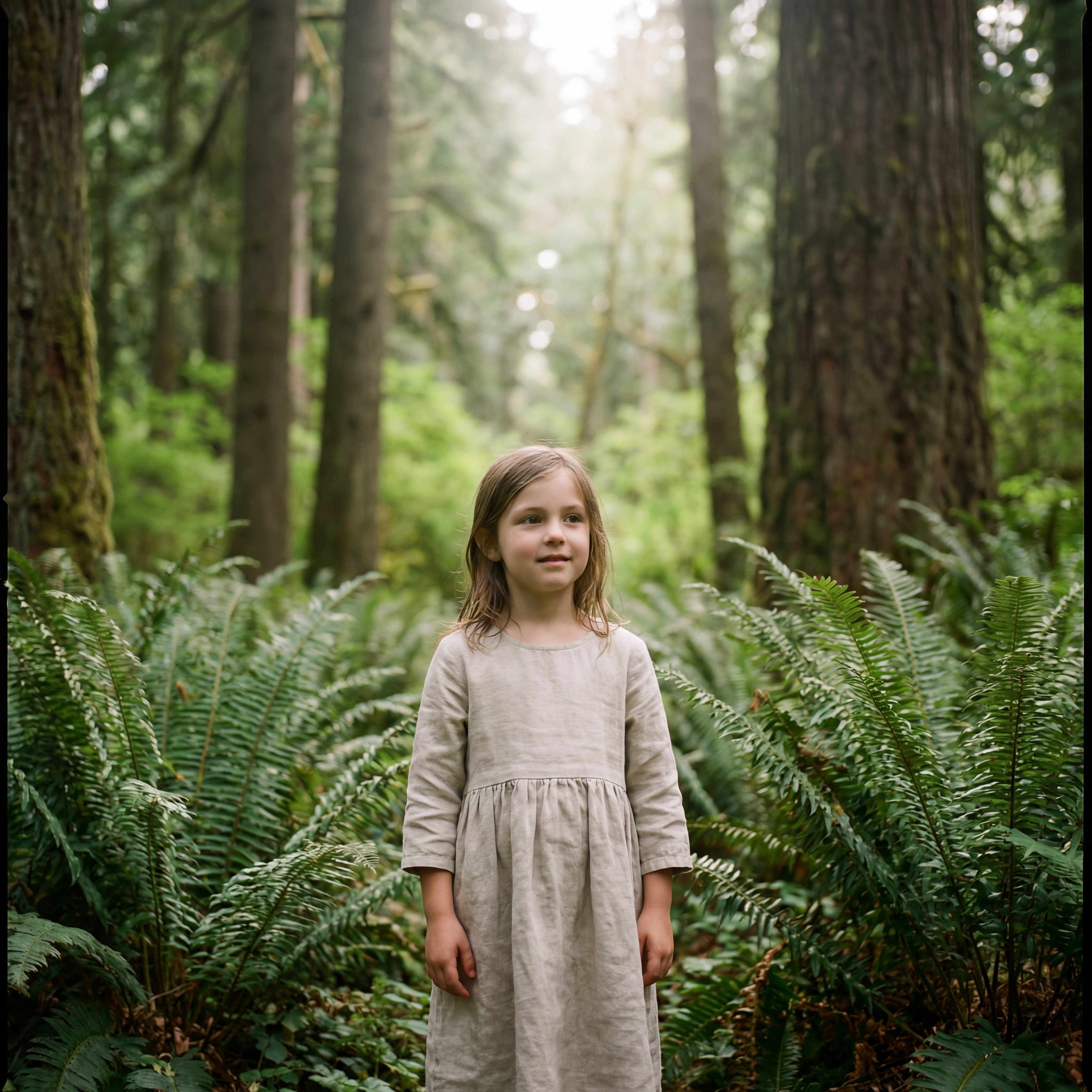 Портрет на фоне леса