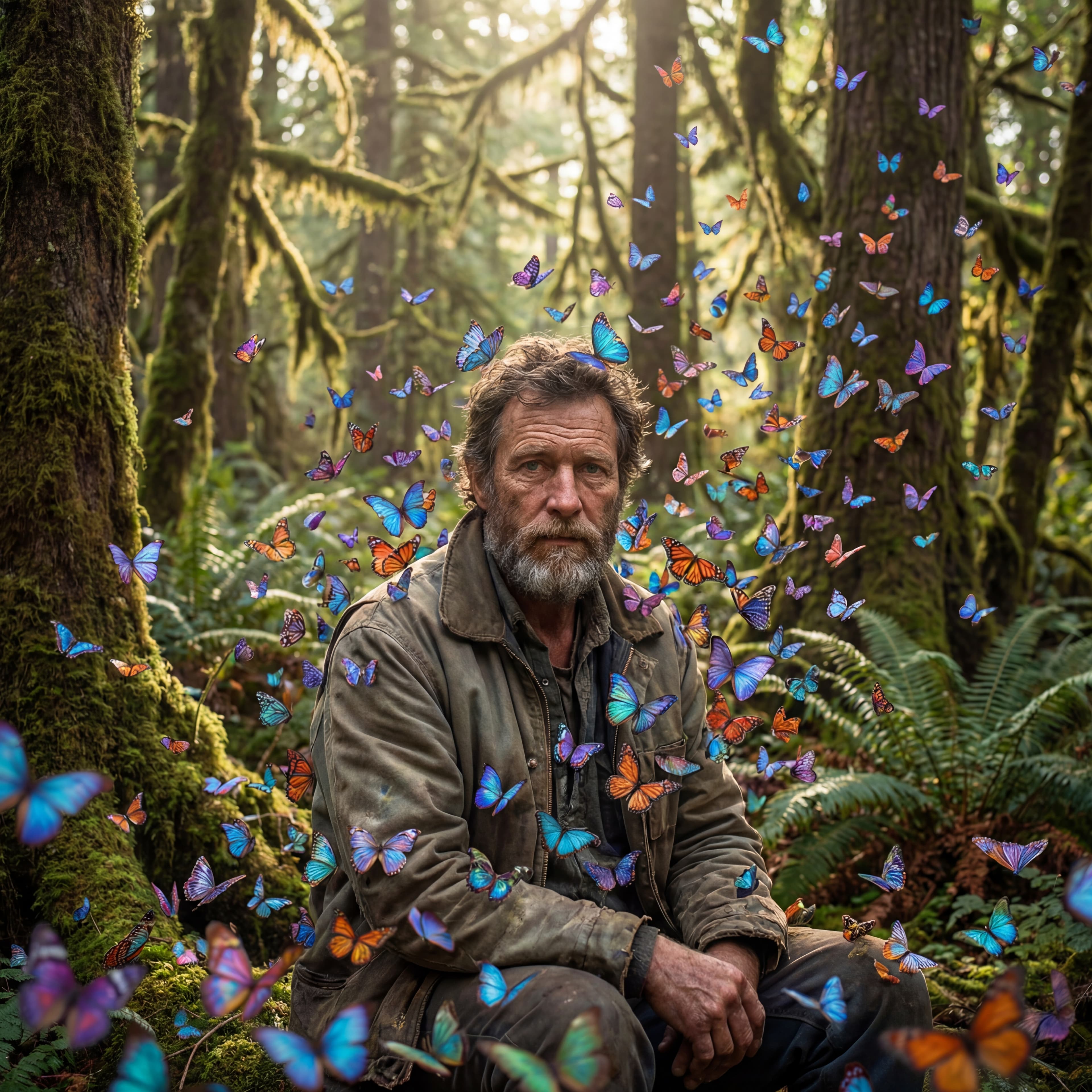 портрет с бабочками — 3