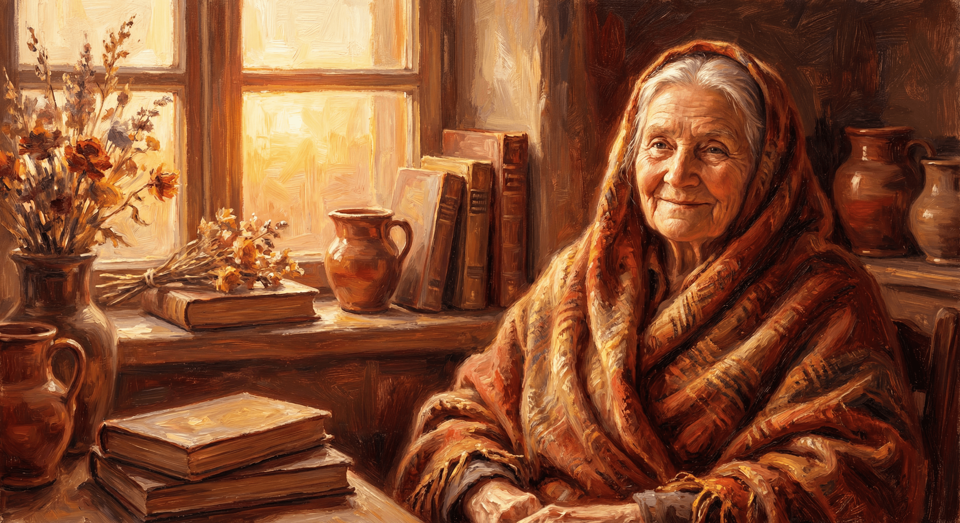 Портрет в тёплой цветовой гамме