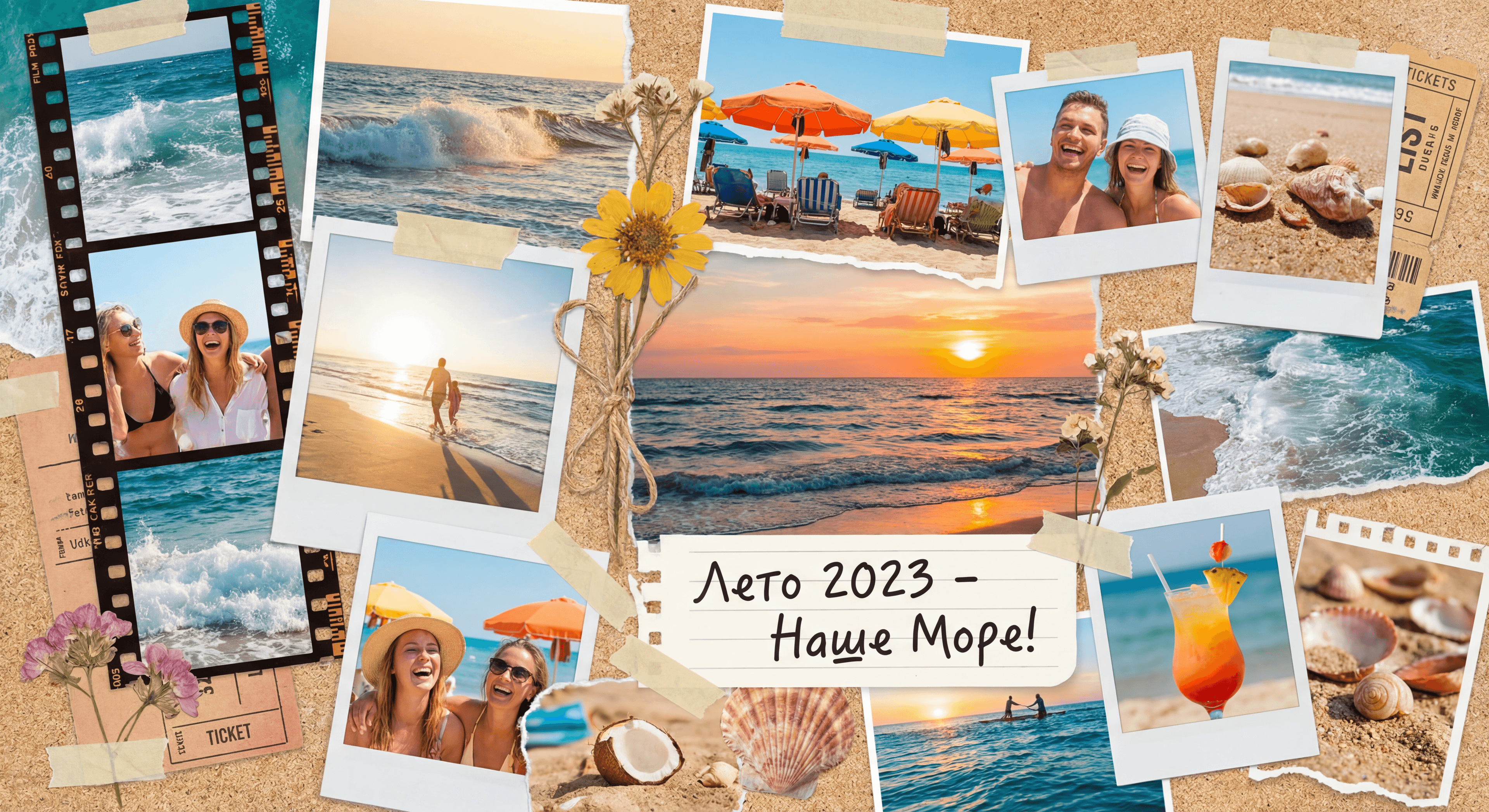 Летний коллаж с морского отдыха