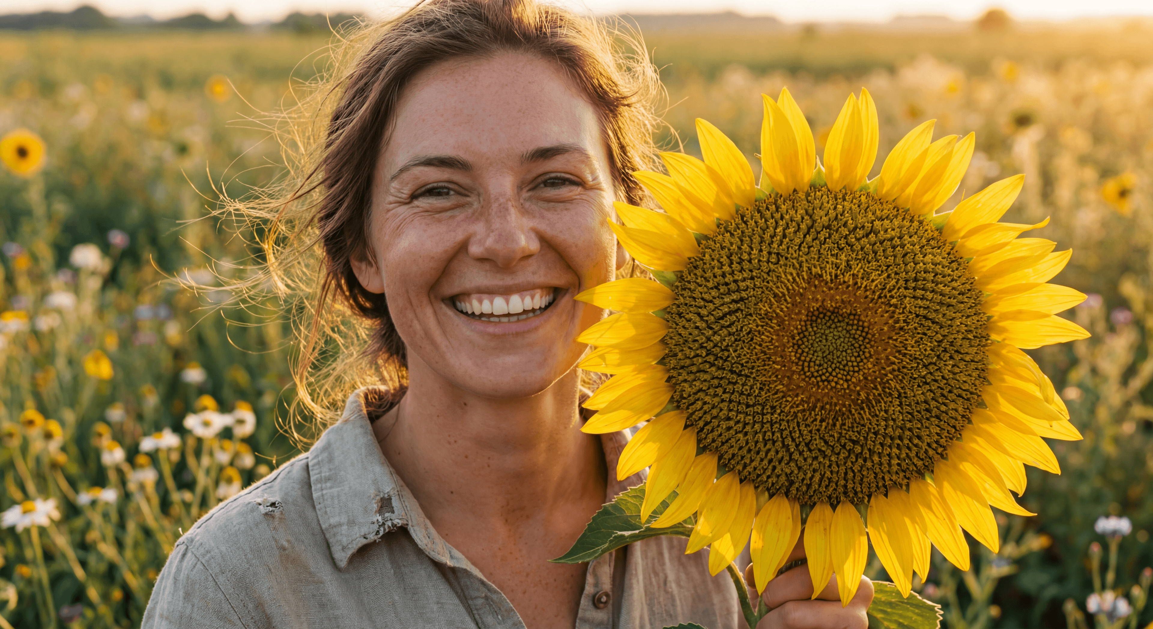 Портрет с подсолнухами