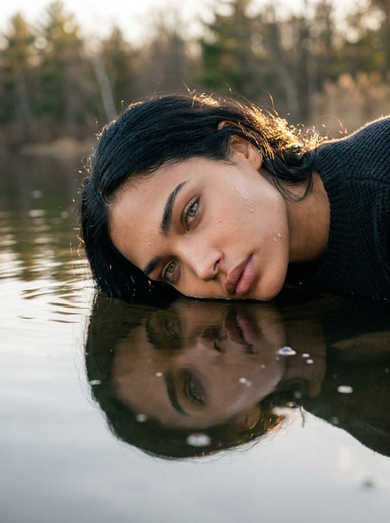 Портрет с водой: генерация уникальных фото у реки, озера или на пляже