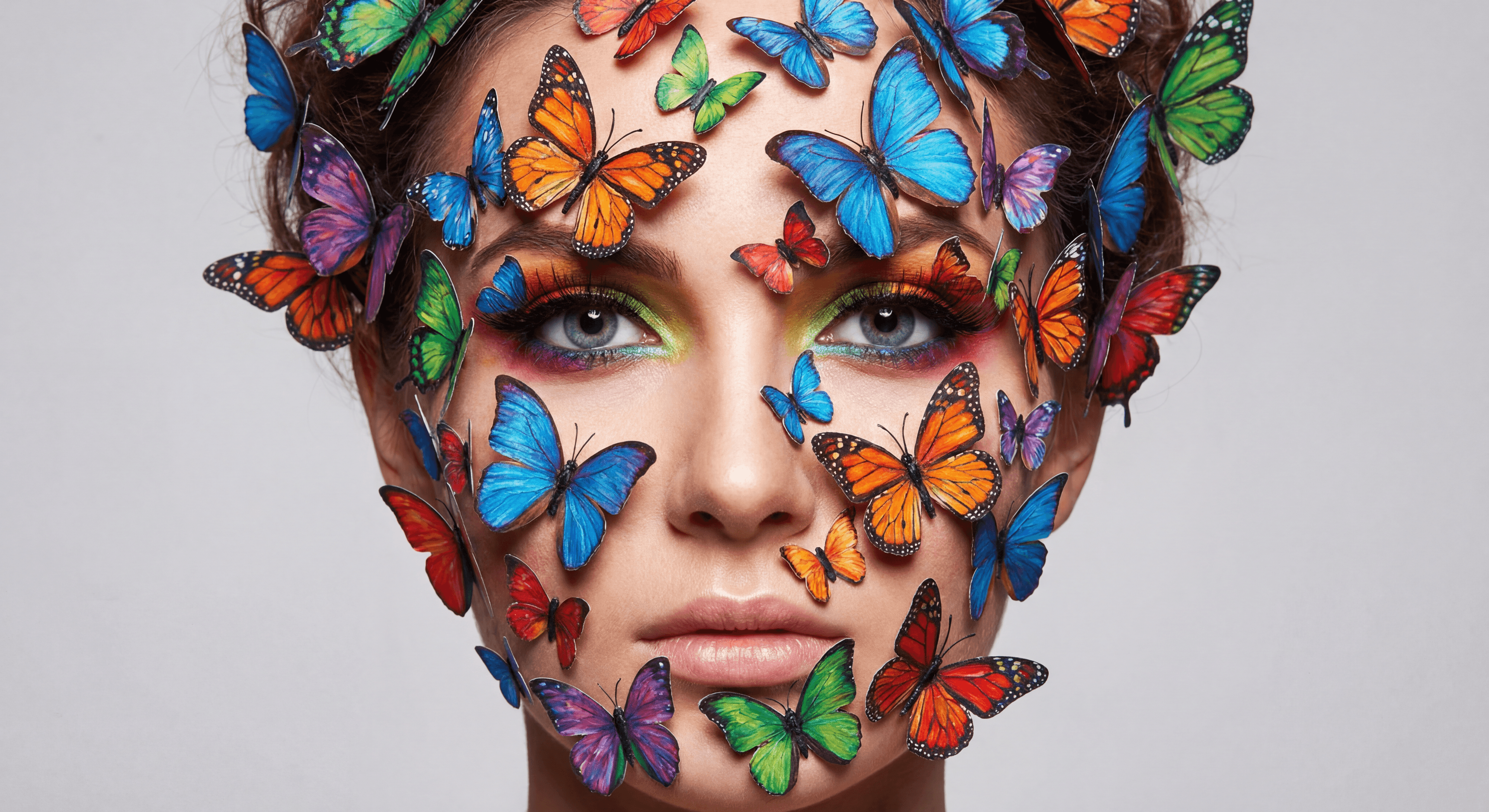 портрет с бабочками — 2