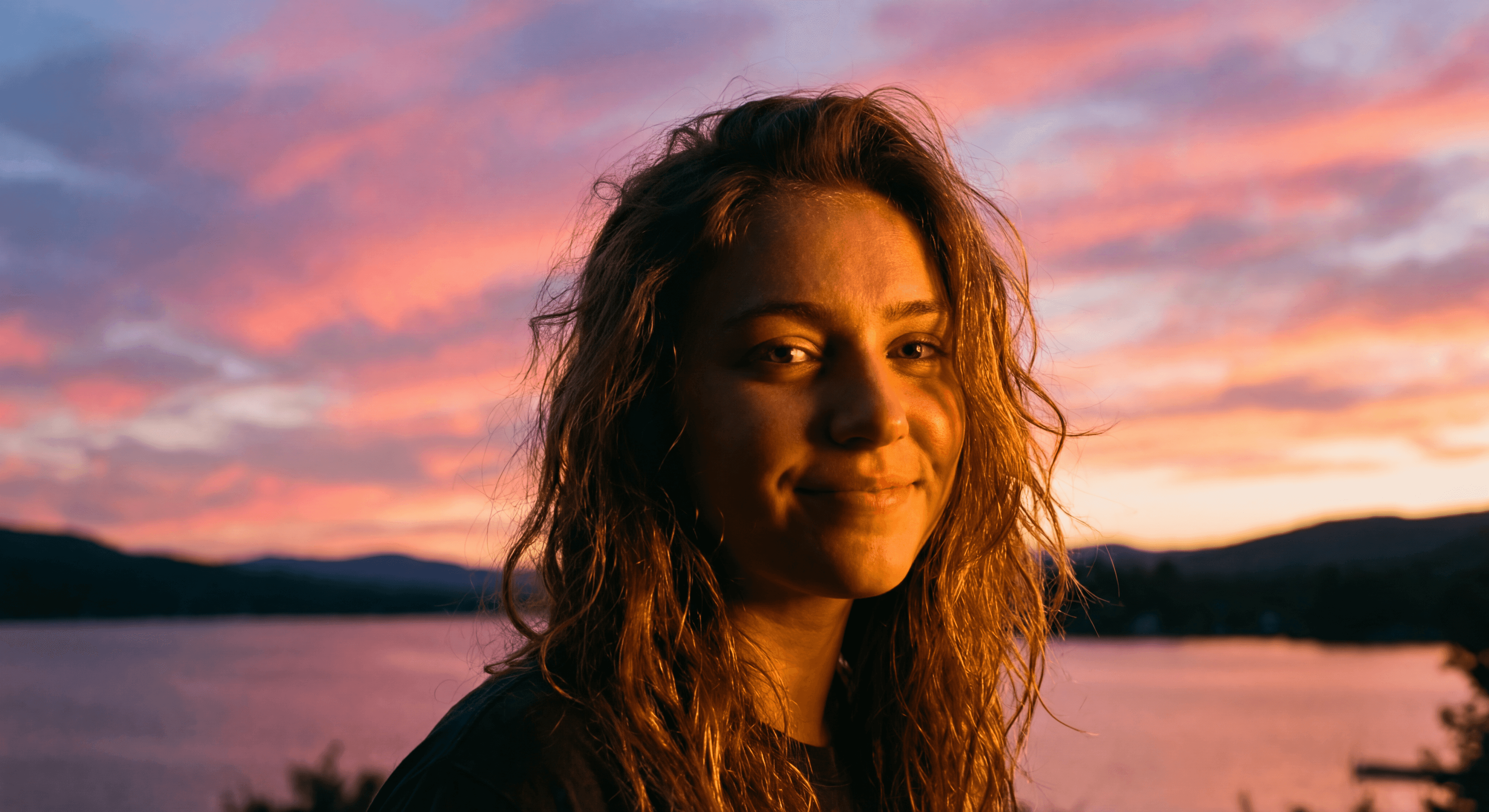 Портрет на фоне неба