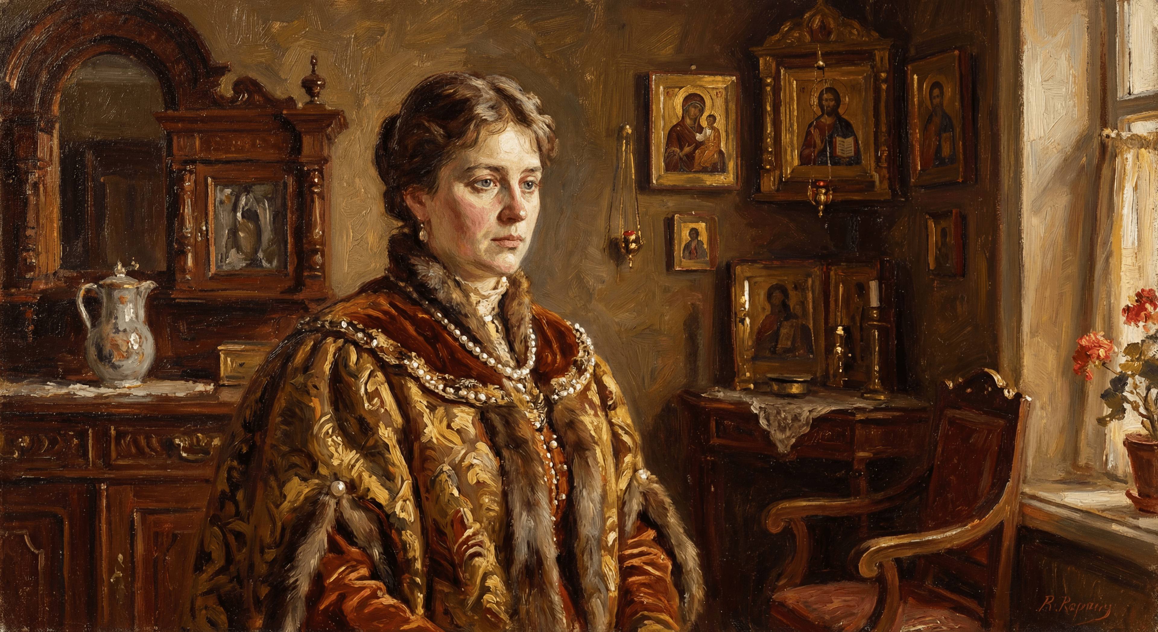 Женский портрет в русской живописи: создание образа с помощью нейросети