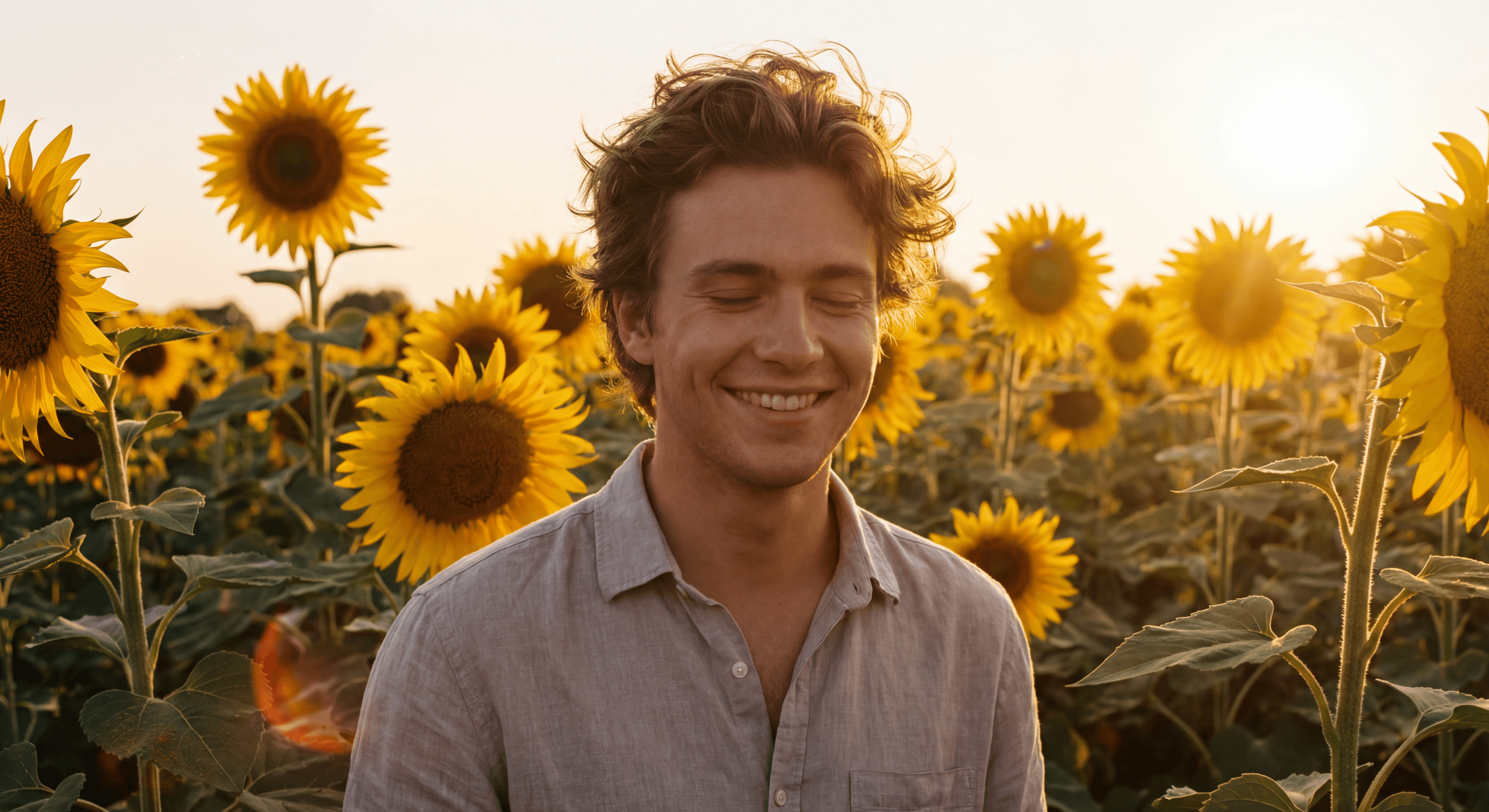 Портрет с подсолнухами