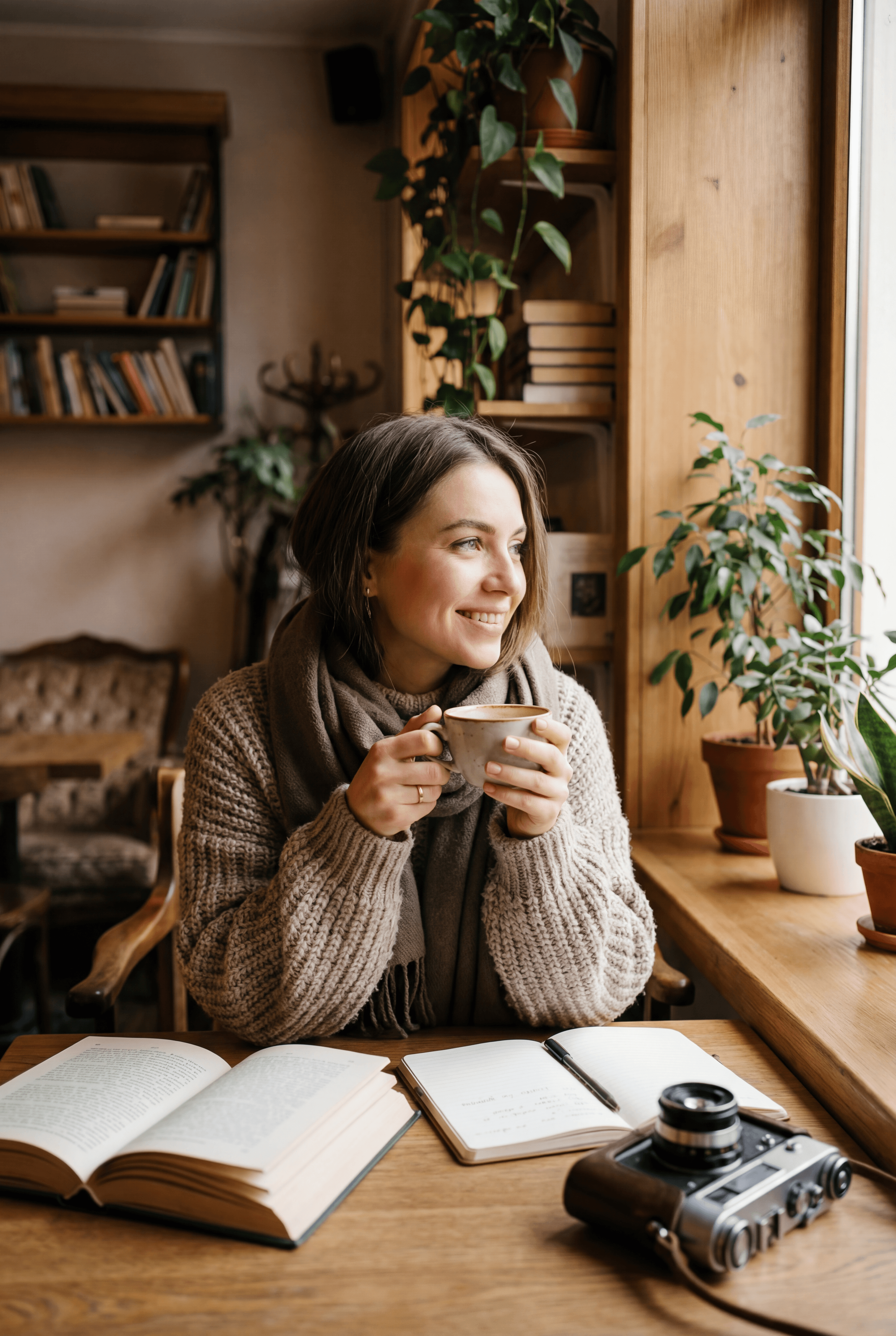 Портрет в кафе