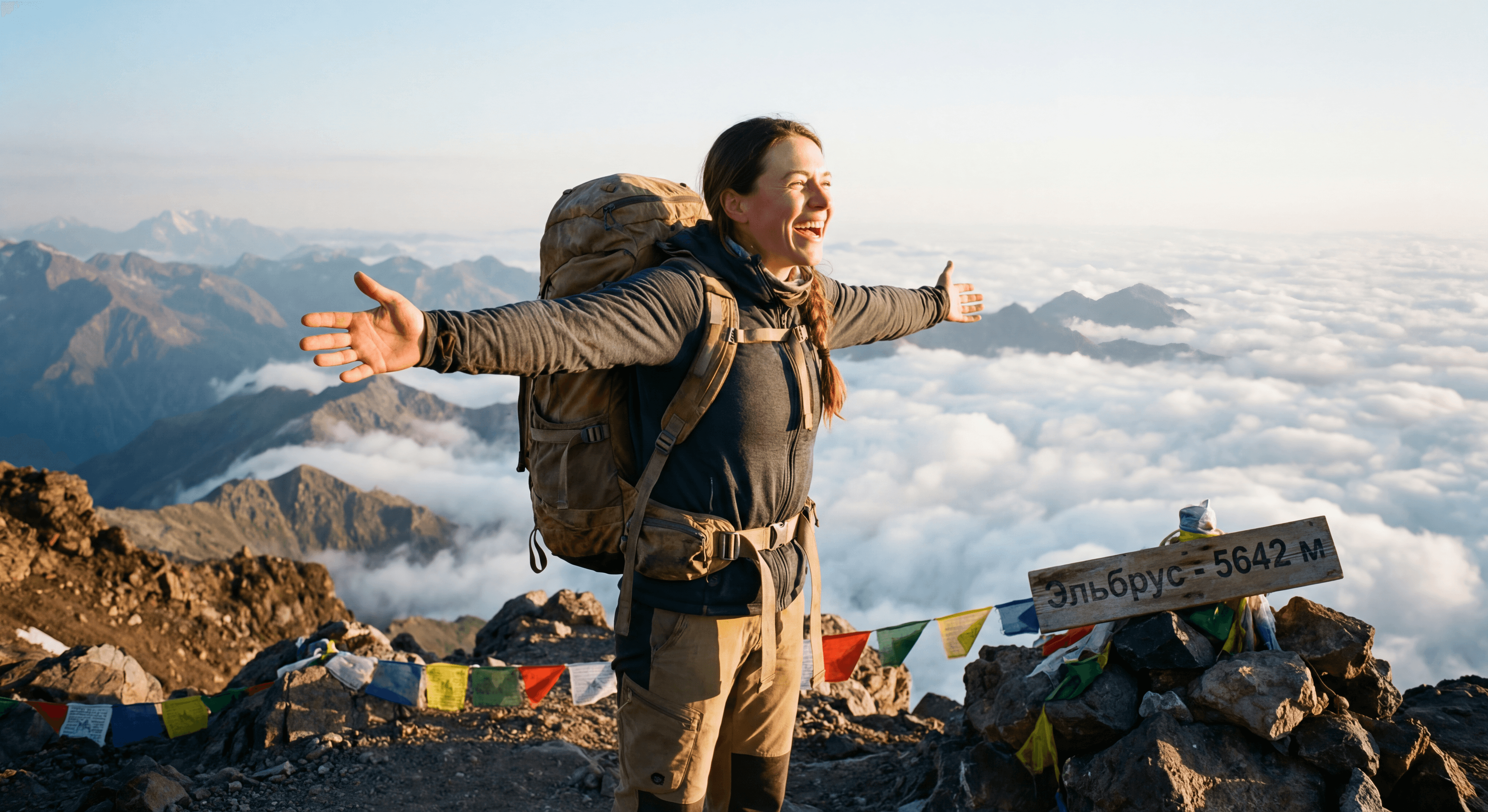 Портрет на вершине горы