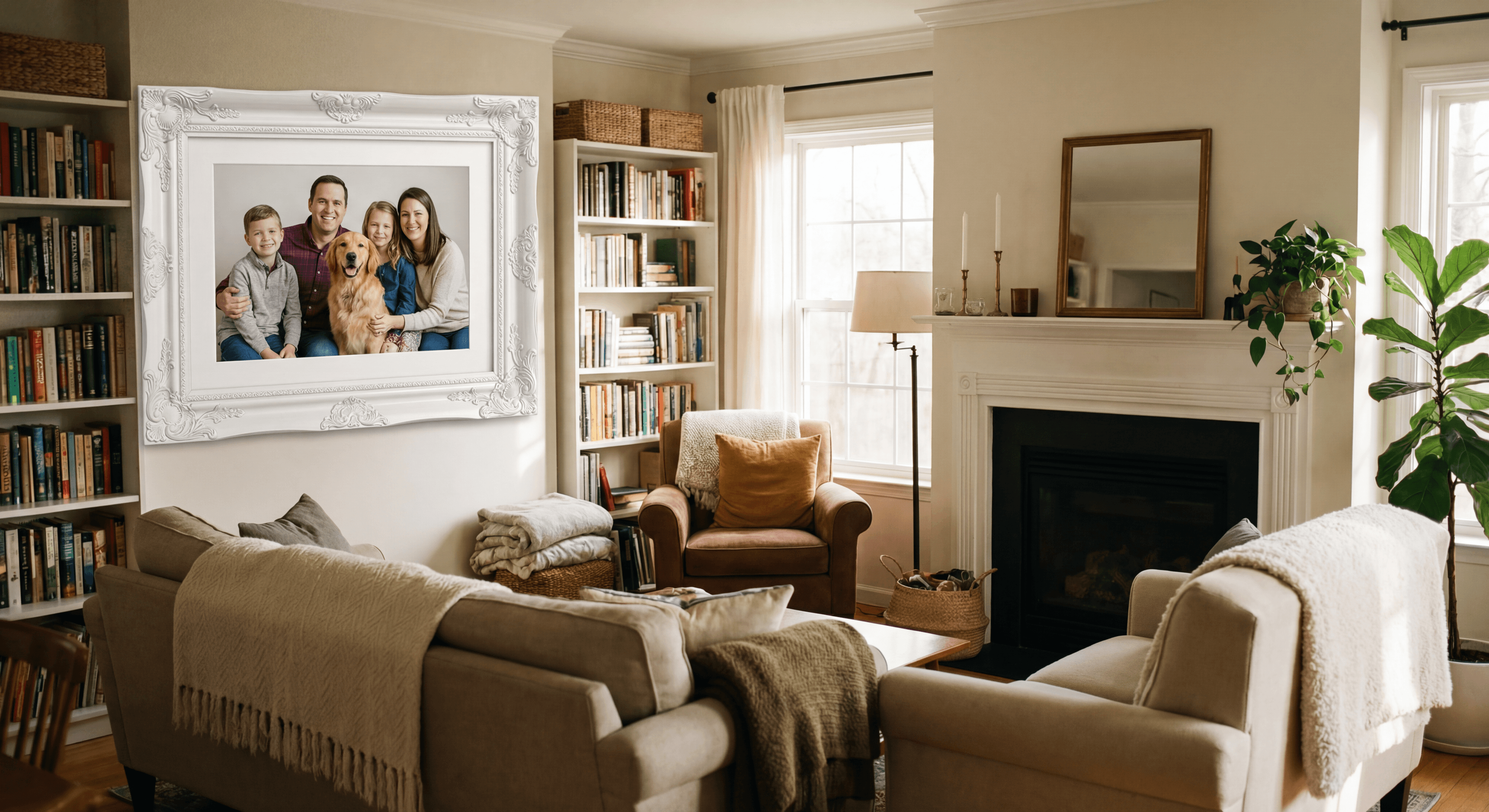 Портрет в белой рамке