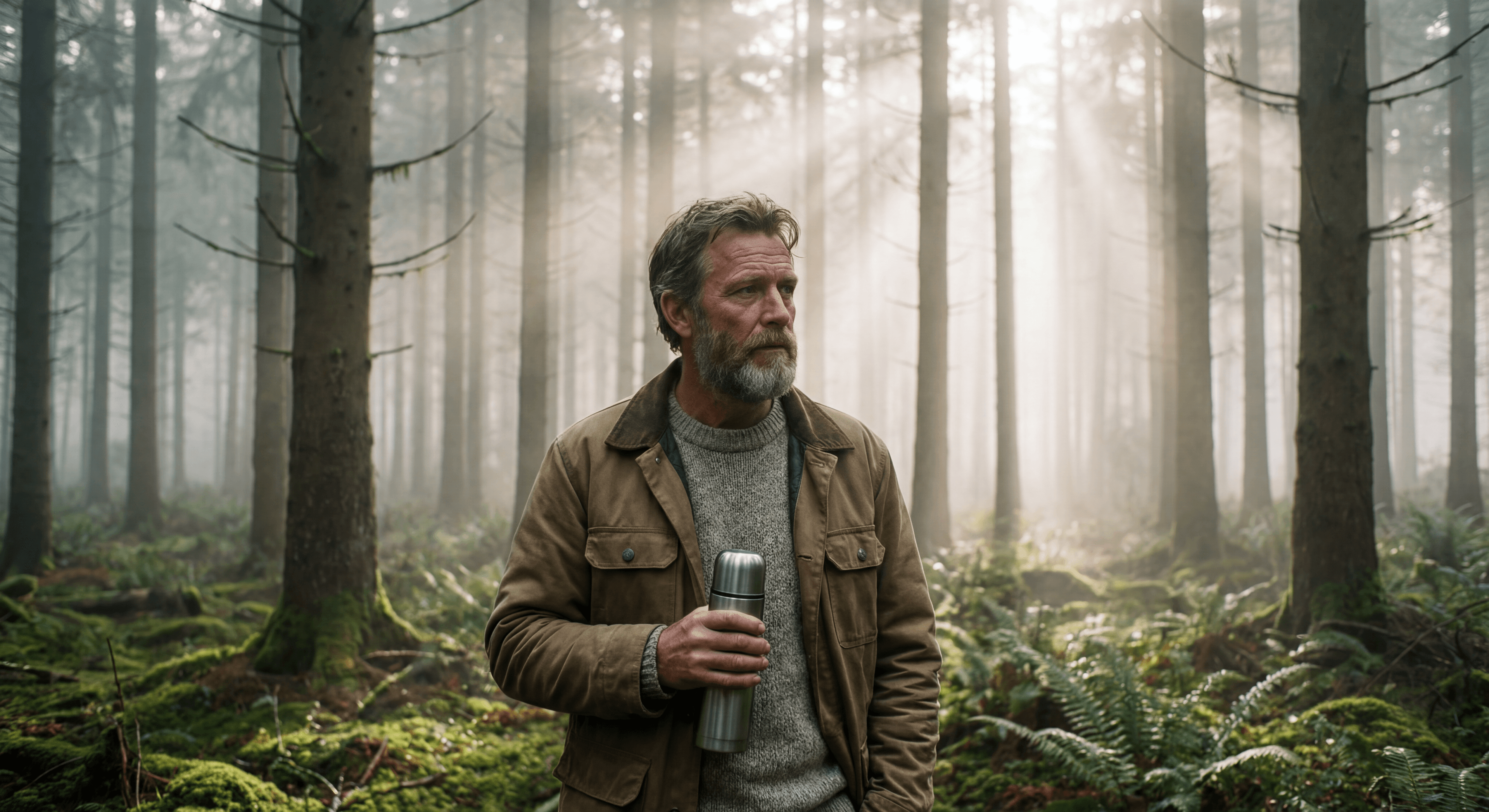 Портрет на фоне леса