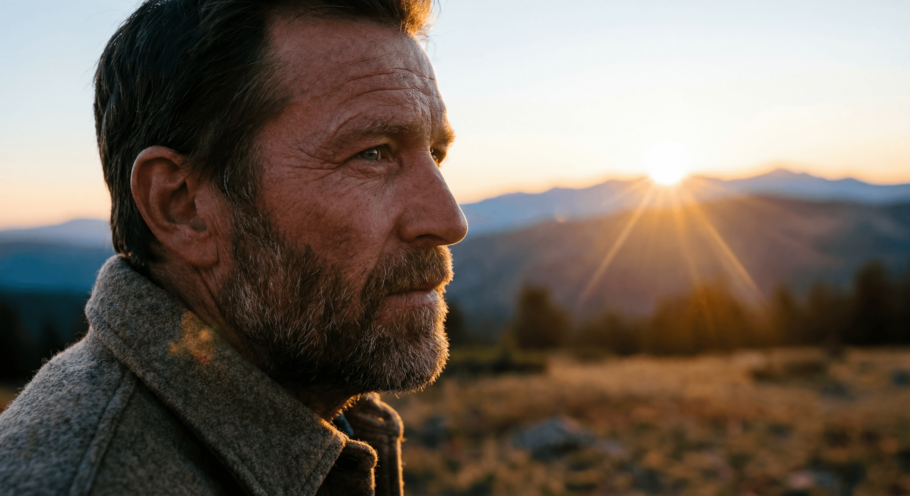 Портрет на фоне неба