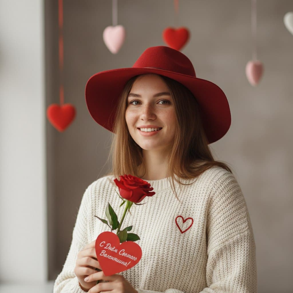 Девушка в красной шляпе