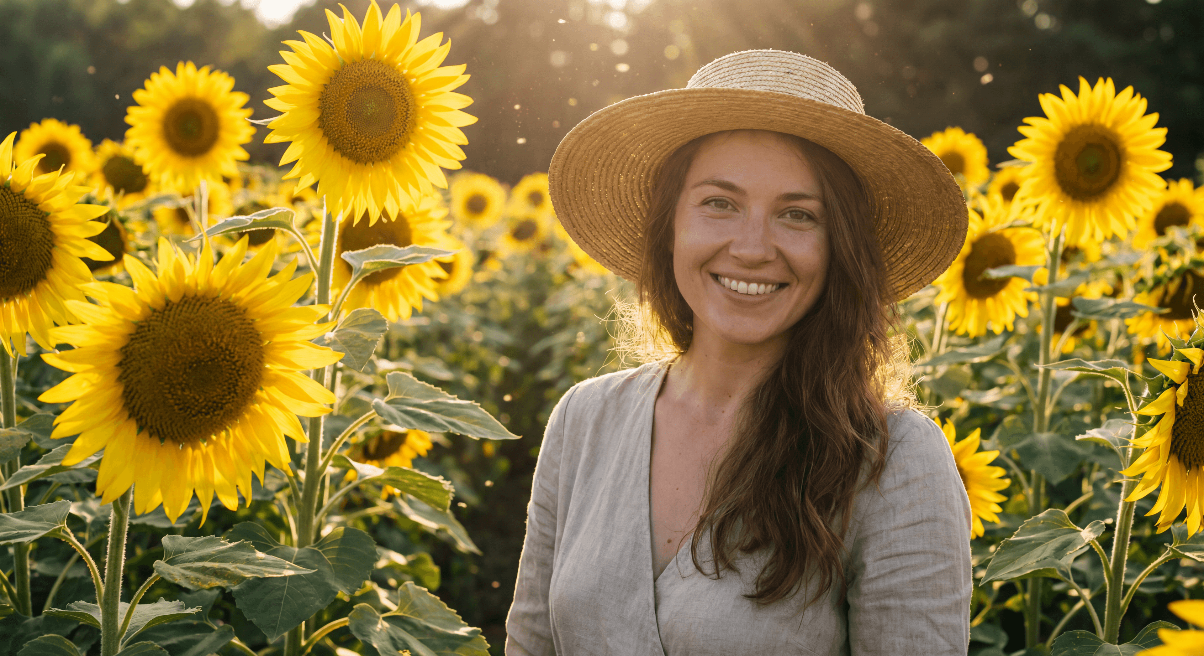 Портрет с подсолнухами