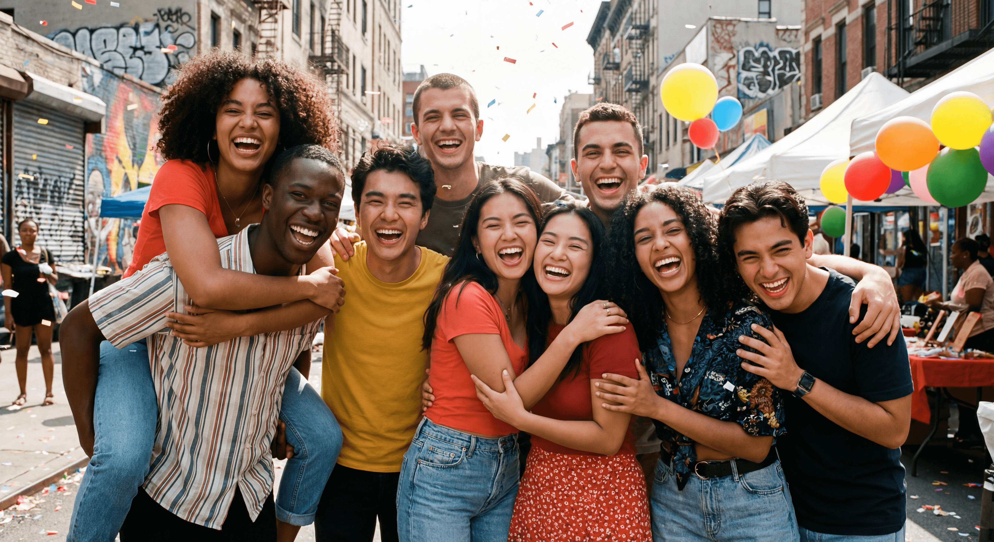 Портрет с другом и друзьями