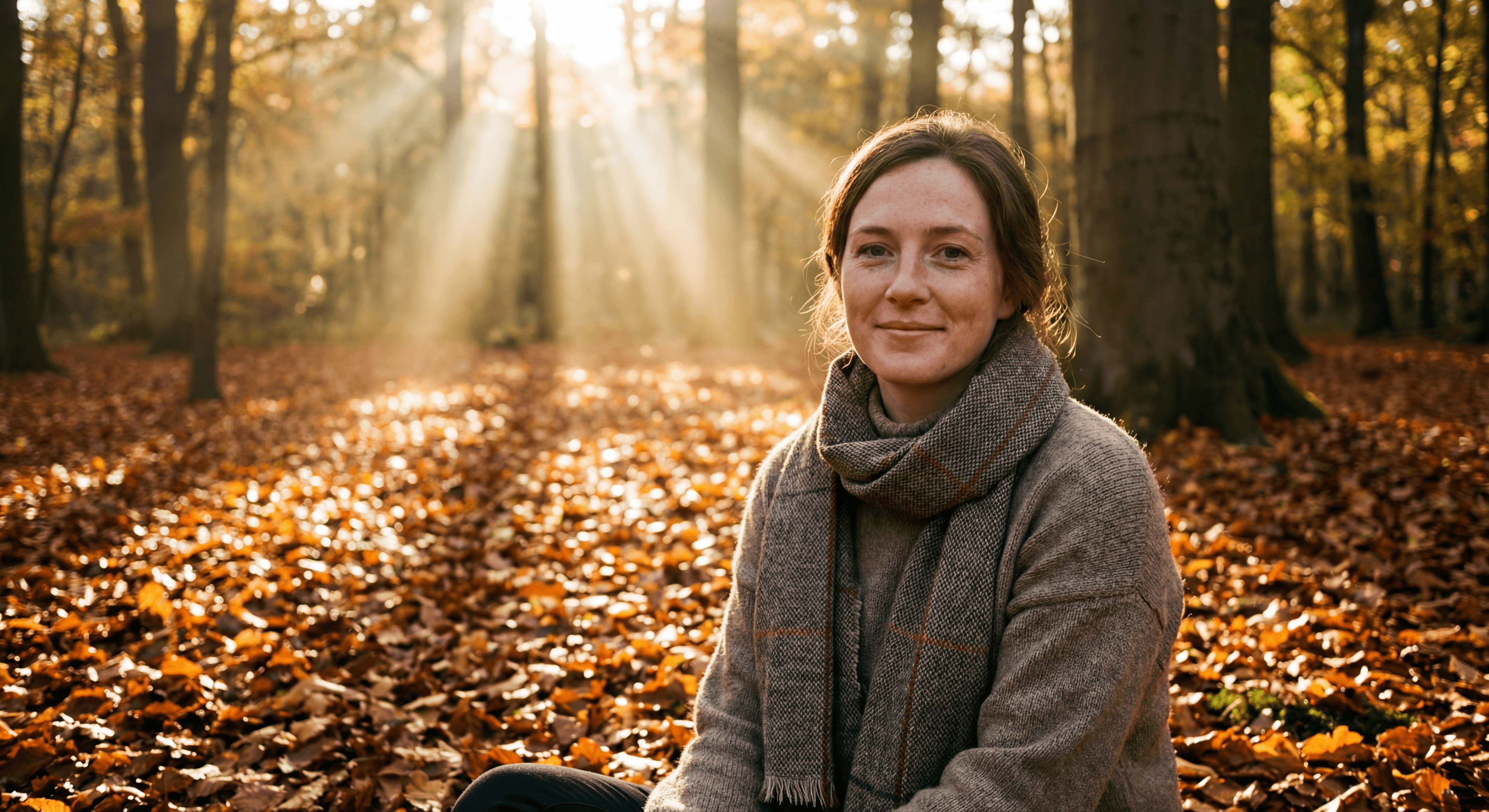 Портрет на фоне леса