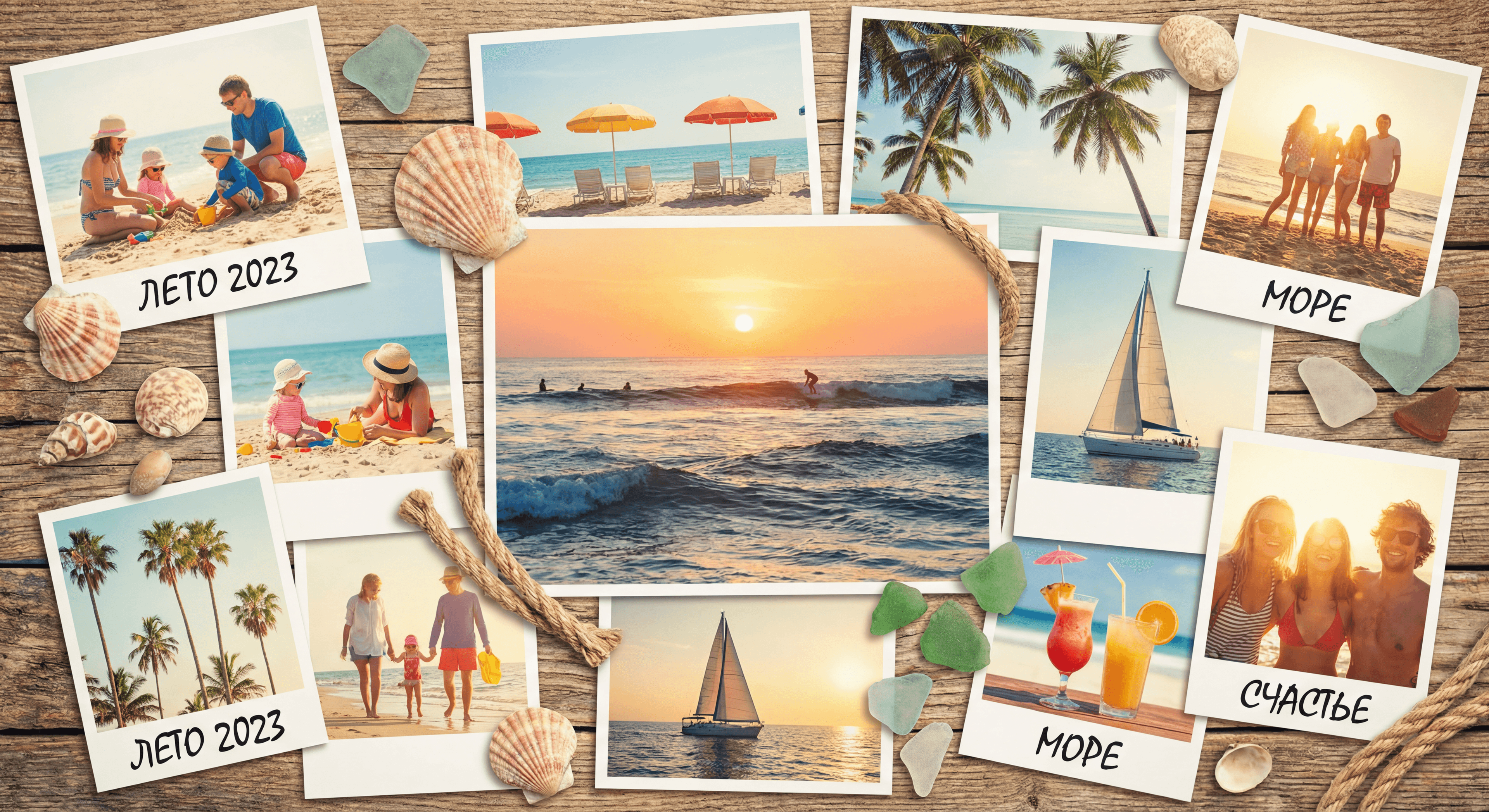 Летний коллаж с морского отдыха