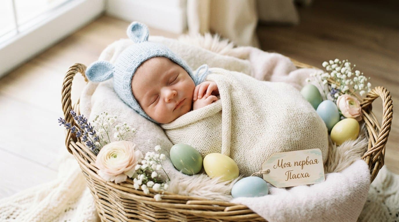 Фотосессия ребенка на Пасху