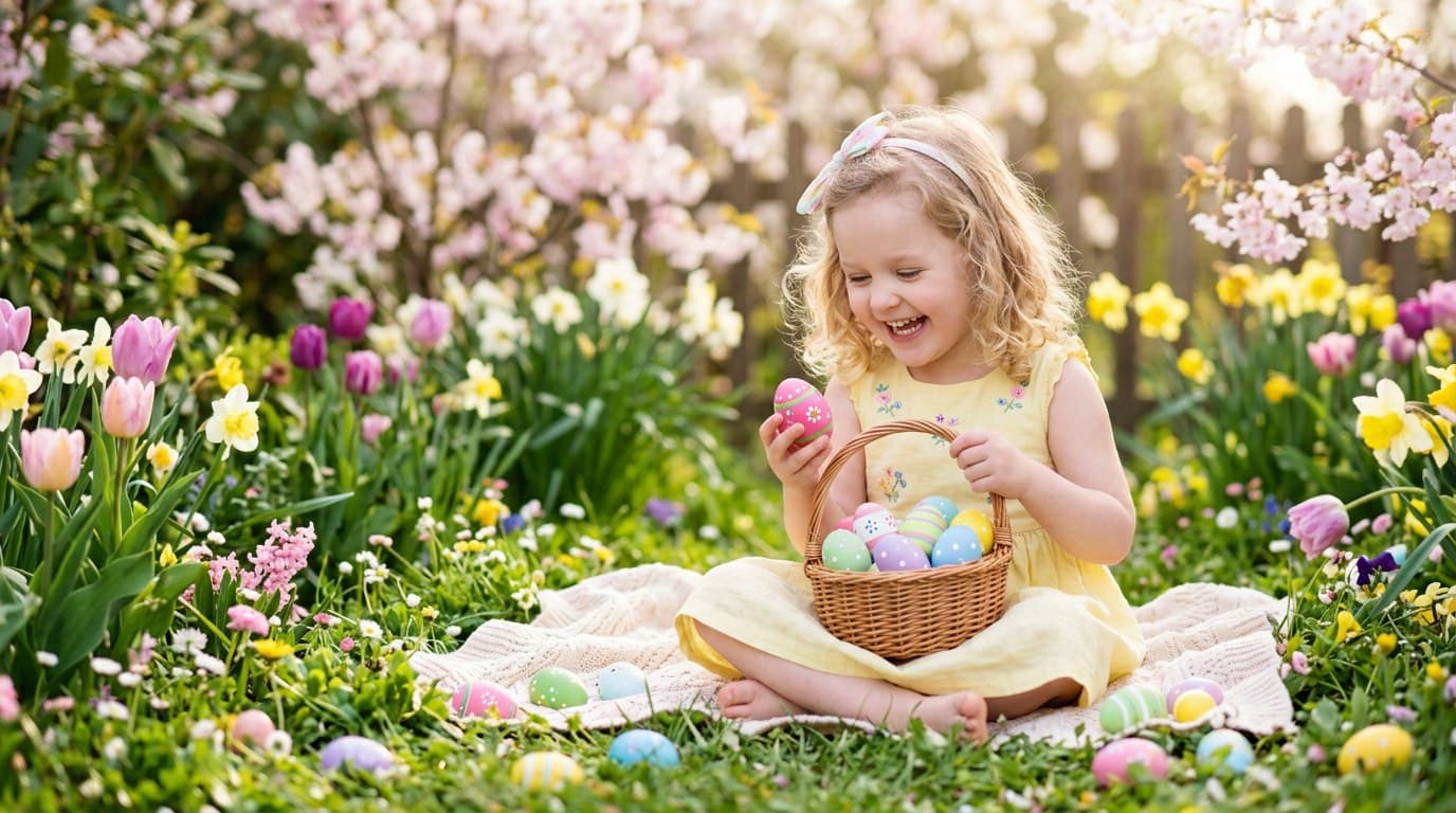Пасхальная фотосессия ребенка