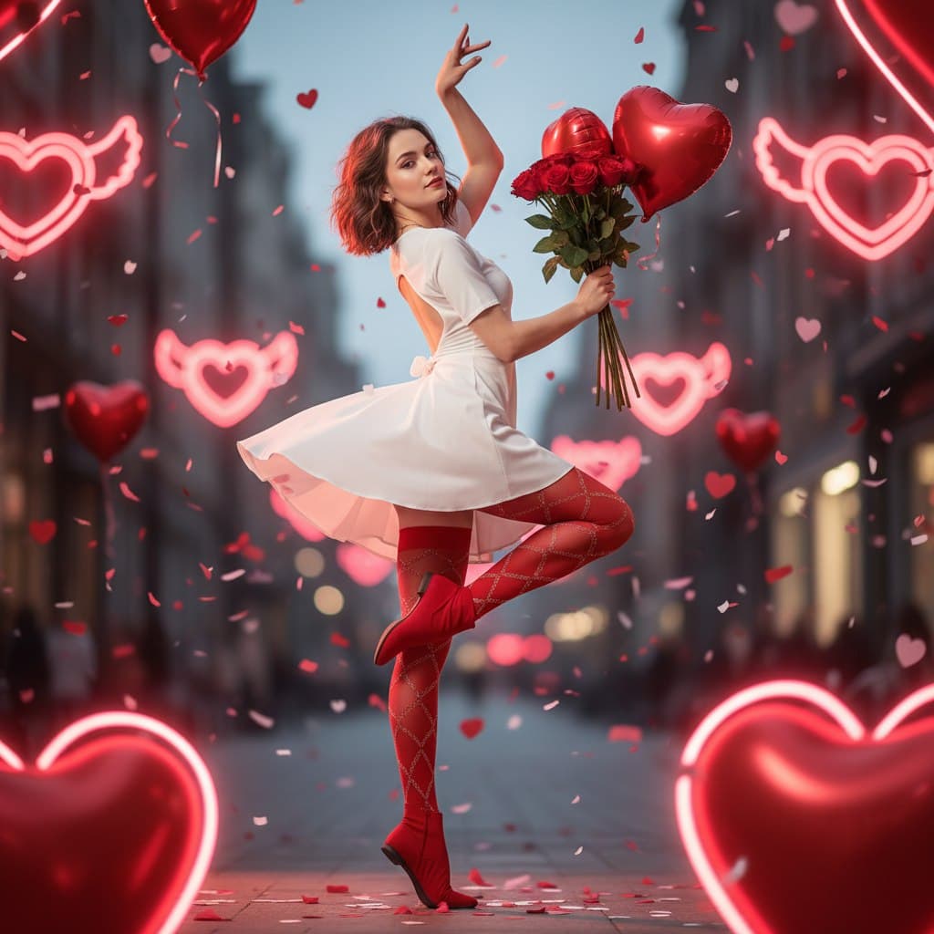 Фото в красных колготках