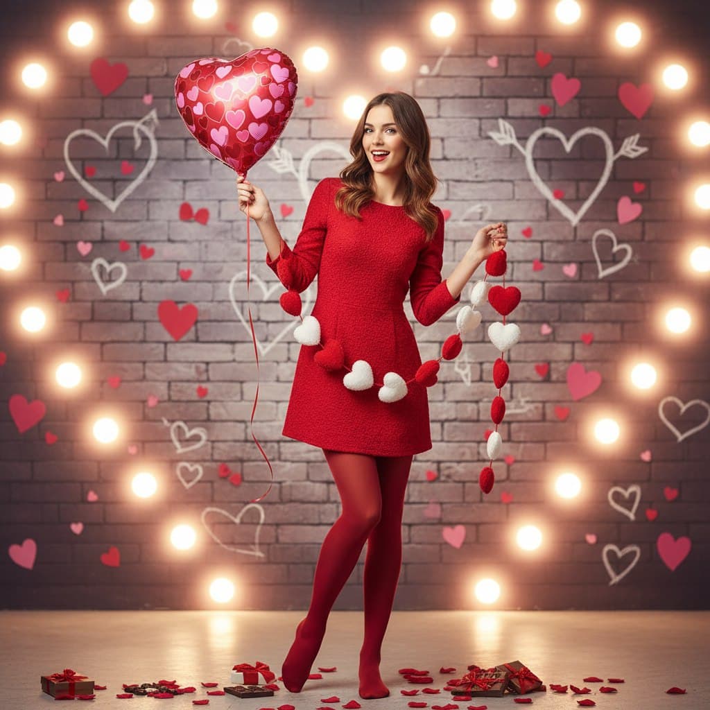 Фото в красных колготках