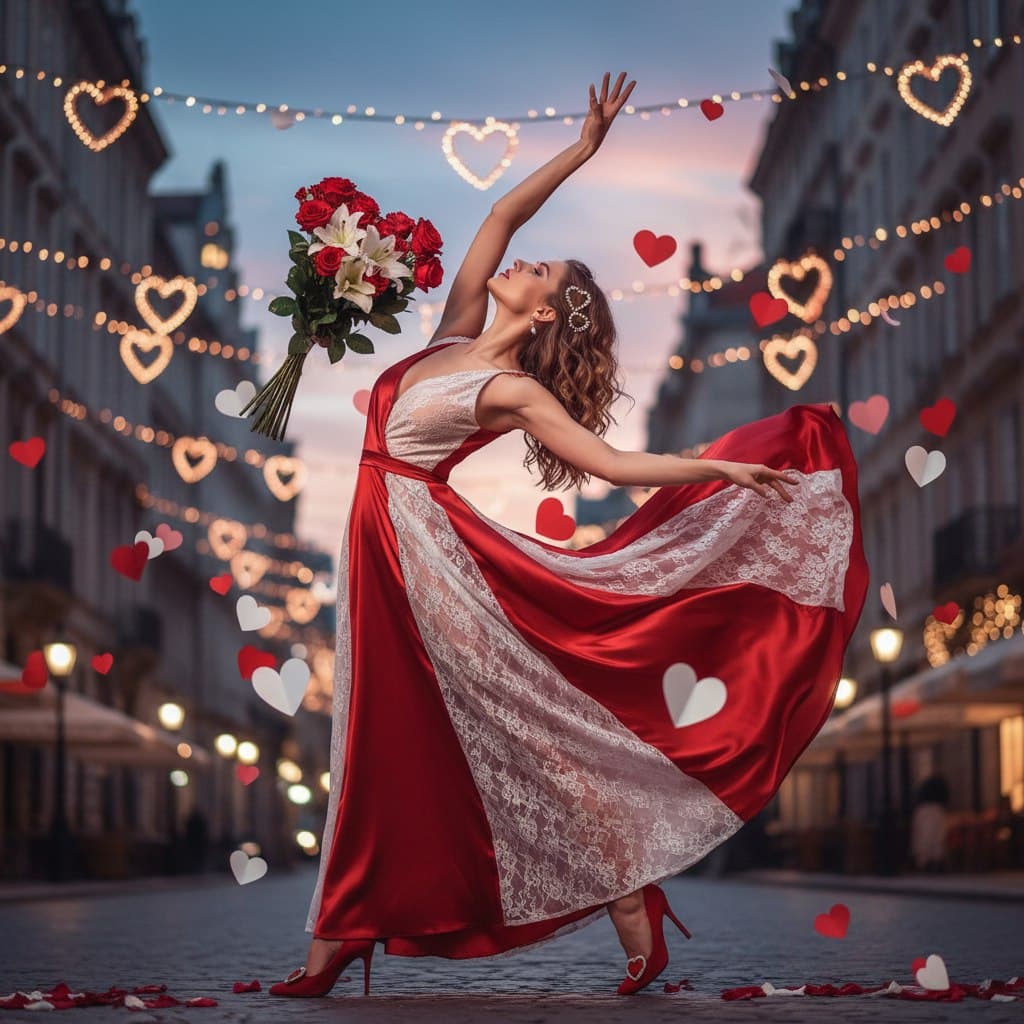 Фото в красно-белом стиле