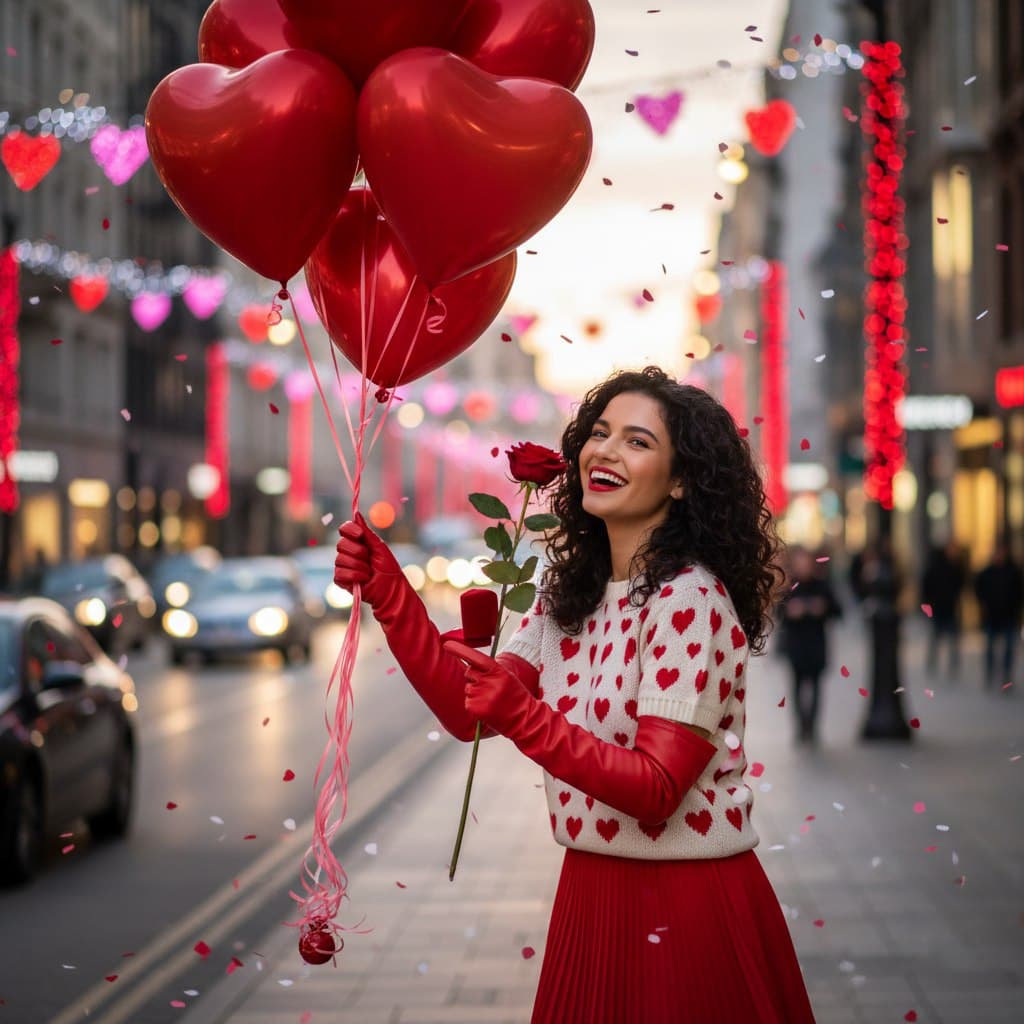 Фото в красных перчатках