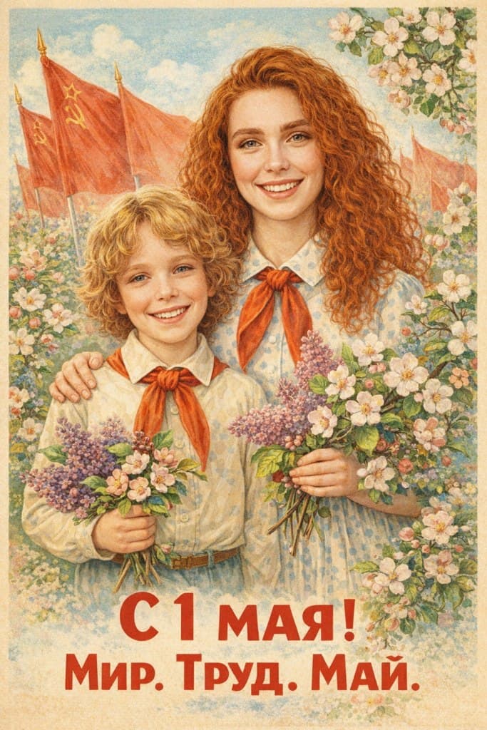 Плакат на 1 мая