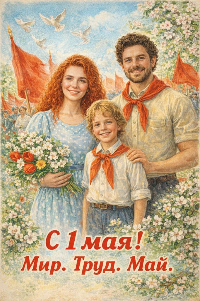 Плакат на 1 мая