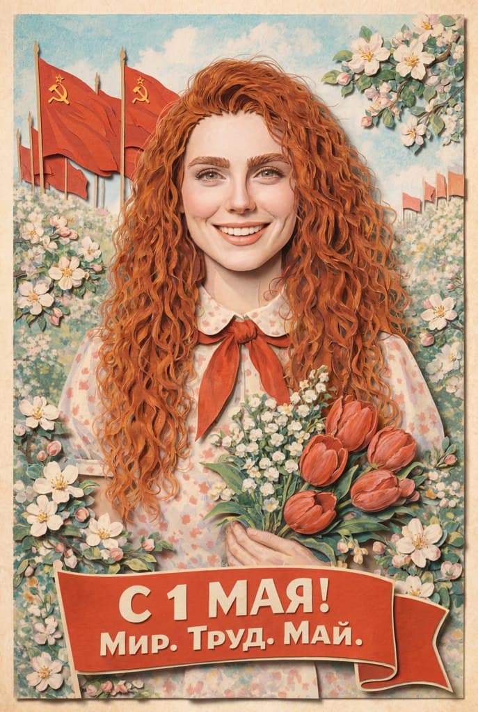 Аппликация Мир Труд Май