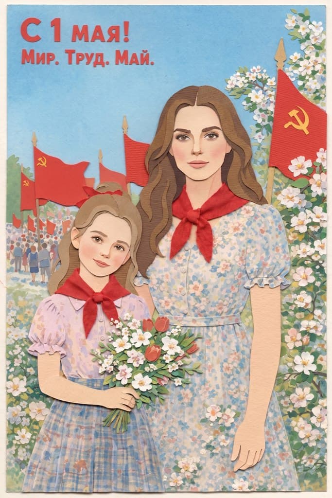 Аппликация Мир Труд Май