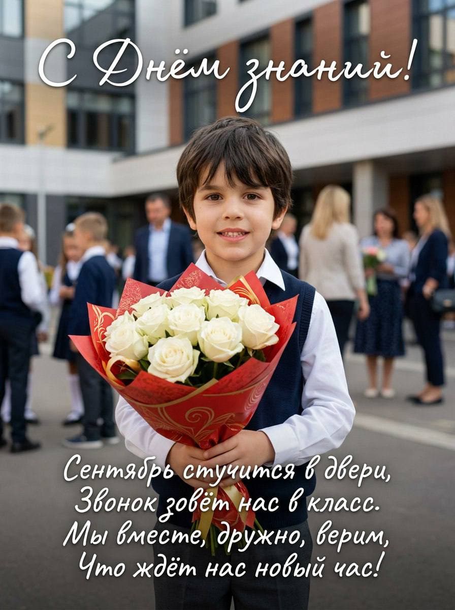 Открытка с Днём знаний